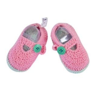 Sepatu Rajut Bayi New Born 1 sampai 3 Bulan Model Kancing