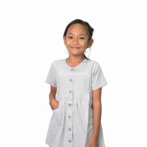 Home Dress Nubi Motif Salur Warna Grey